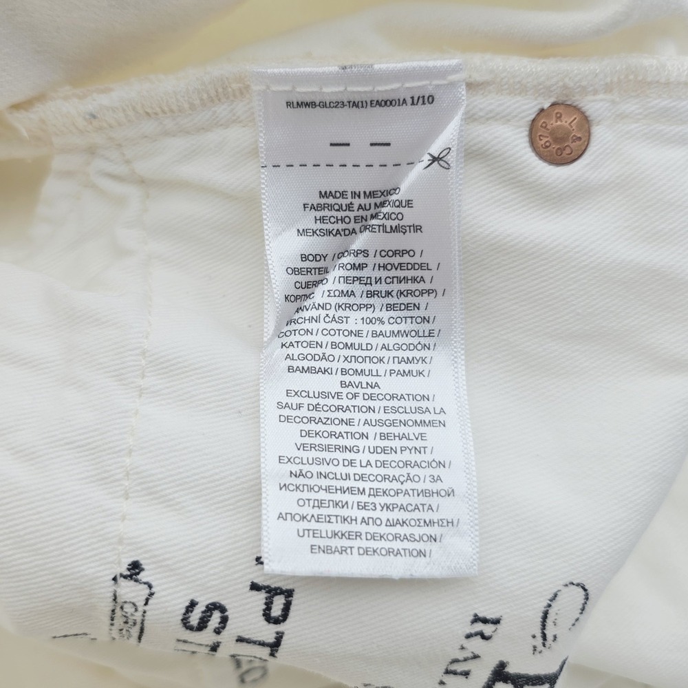 Polo Ralph Lauren Hampton Relaxed Straight White Denim Distressed Shorts Size 46 - Picture 15 of 16